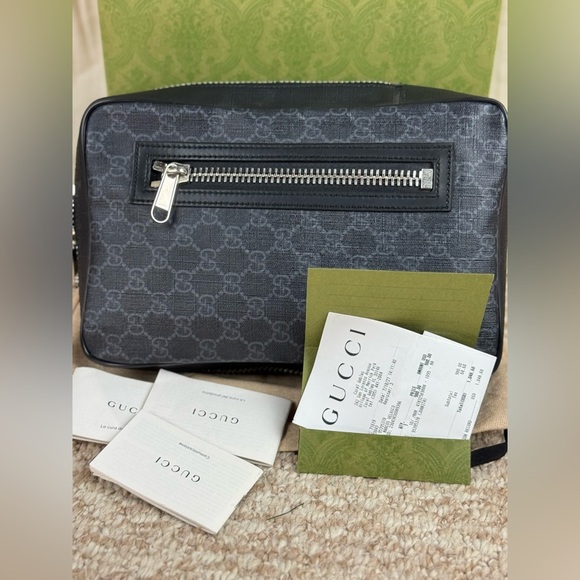 Gucci Web Strap Sling Bag GG Coated Canvas Small. - Picture 1 of 14